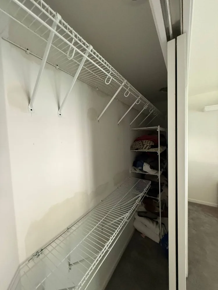 Finished drywall repair in a closet by EasyFix Handyman