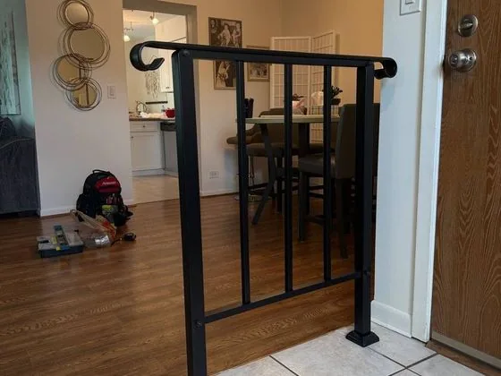 Interior stair handrail installed — Mount Prospect, IL