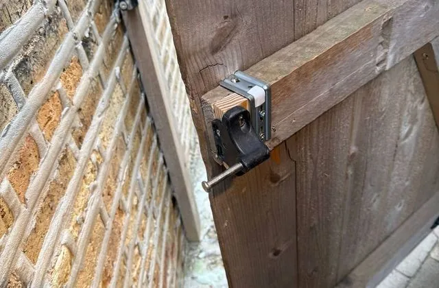 Wood fence boards repaired and replaced — outdoor repair work